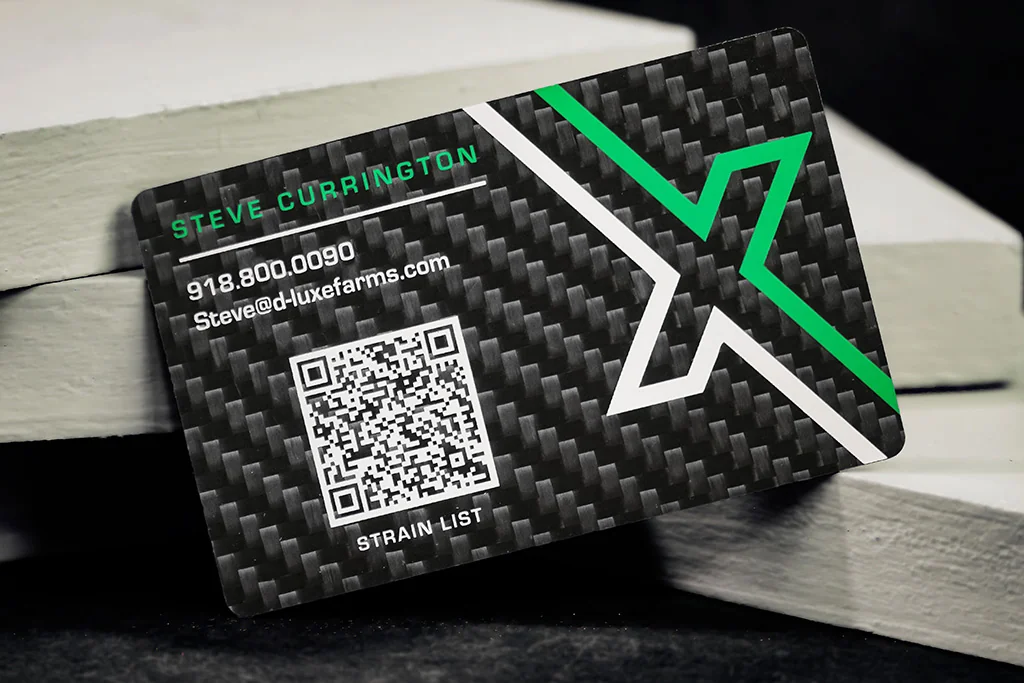 Product design example: Carbon Fiber Style card with sample brand artwork